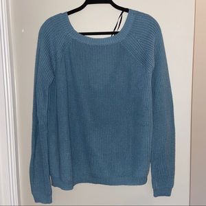 Sweater with open V back